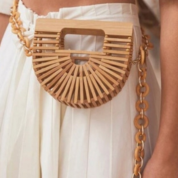 Bamboo Basket Waist/Belt Bag - Picture 1 of 4
